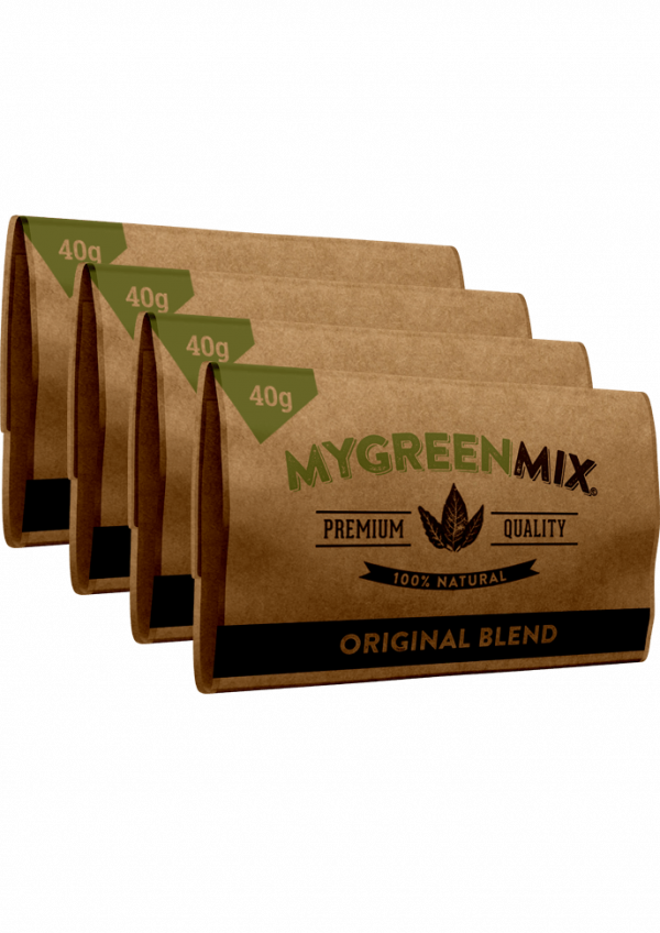 4 paquets de green mix mélange à rouler-bio coffeeshop amsterdam